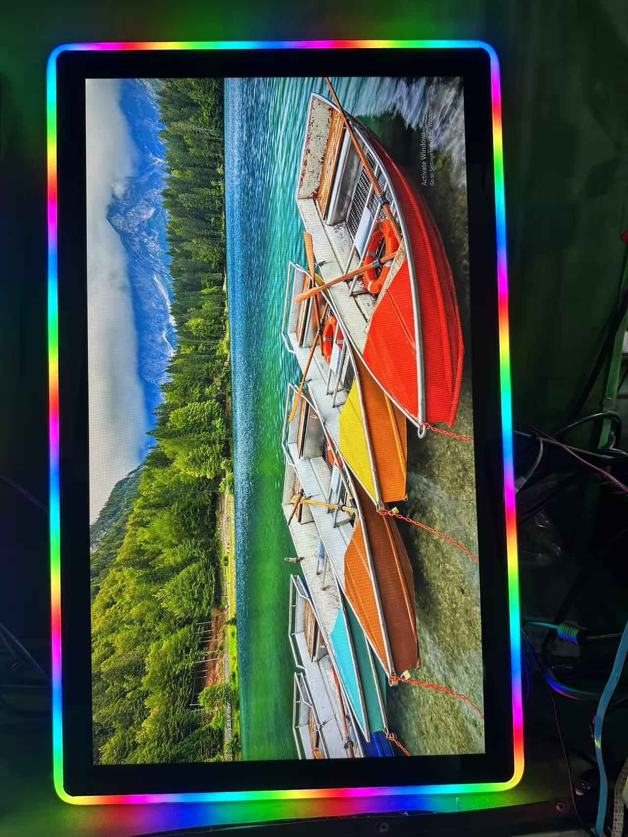27 pulgada capacitive touch screen game monitor na may RGB LED
