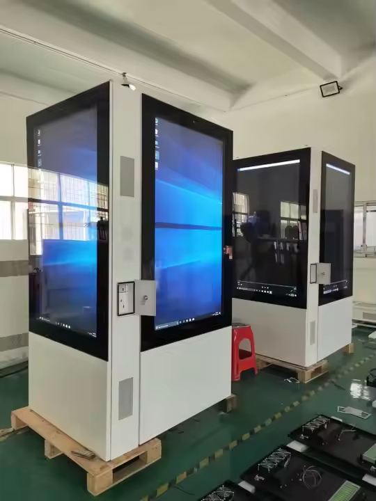 49 55 65 Inch Outdoor AG AR Glass 4K Double Sided Digital Signage na may 4G