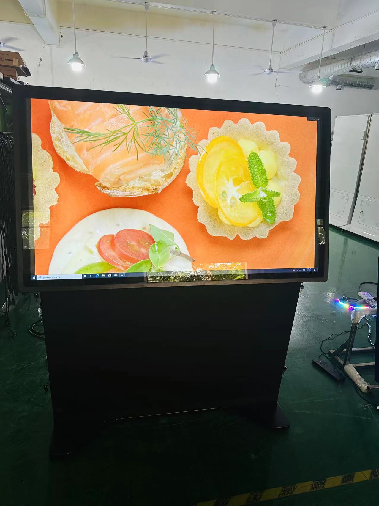 55inch Stand touch screen kiosk lcd Pcap monitor na may built in na i7 computer